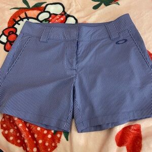 Oakley Women's Blue Striped Shorts